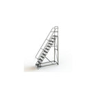 Tri-Arc Manufacturing – Escabeau roulant très robuste, hauteur : 120 po, marche perforée, profondeur : 90 po (KDHD112246)-Nombre de marches : 12