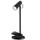 Sheffield Home - Solo Lampe de Bureau LED à Chargement Sans Fil de Style Rétro-Dimensions: 14,2" L x 6" W x 15,7" H