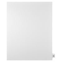 Markmaker - Intercalaires imprimes Legal, Blanc, 1/15th coupe, format lettre, sans trous, 25 tabs/PQT, 5 PQT/Boite, Numero 195-Intercalaires imprimes Legal