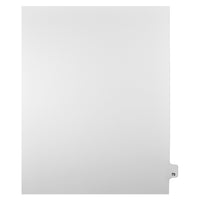 Markmaker - Intercalaires imprimes Legal, Blanc, 1/25th coupe, format lettre, sans trous, 25 tabs/PQT, 5 PQT/Boite, Numero 73-Intercalaires imprimes Legal