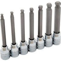 Dynamic Tools – Ensemble de 7 douilles hexagonales métriques longues à bout sphérique, à prise de 3/8 po, 4 mm à 10 mm-Inclut : 4, 5, 6, 7, 8, 9, 10 mm