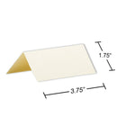 JAM Paper Cartons de table imprimables, 1,75 x 3,75 po, ivoire, 3 paquets de 12 (2225916895g)-Motif : uni