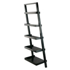 Winsome – Étagère inclinée Bellamy, noir (29553)-En bois massif et en bois composite