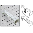 Azar Displays – Recouvrement de crochet de 10 po pour étiquettes de papier, 50/paquet (700897)-Plat à l’avant pour un positionnement d’étiquettes de papier sécuritaire