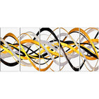 Designart – Imprimé moderne sur toile, spirale or et argent, 5 panneaux (PT3043-401)-Impression