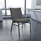 Flash Furniture – Chaise empilable robuste grise à motifs à revêtement Hercules rembourrée de 3 po-Siège en contreplaqué épais de 0,625 pouce