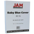 JAM Paper, Papier cartonné mat, 8,5 x 11 po, 100lb, bleu poudre, 50/paquet (5155792)-Bleu poudre