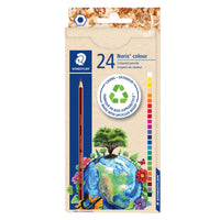 Staedtler - Crayons de couleur Wopex de, couleurs assorties, paquet de 24-Parfait pour les projets scolaires d'art