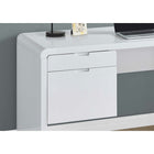 Monarch Specialties - 7581 Bureau 60 po L - Blanc Lustre/Tiroir Cote Droit/Gauche-7