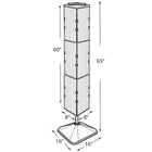 Azar Displays – Présentoir de plancher à panneaux perforés emboîtables, 60 x 8 x 8 po, noir (703389-BLK)-Dimensions : 60 haut. x 8 larg. x 8 prof. (po), Base de 16 po