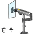 North Bayou H100 Support de Mouvement Complet pour un Seul Moniteur - 17 po-30 po - Noir-Bras plus large et plus long pour la plupart des moniteurs de 17 po à 30 po sur le marché, avec une capacité de charge de 4,4 à 26,4 lb (2 à 12 kg), conçu pour les ordinateurs de bureau profonds ou peu profonds, permet au spectateur de positionner son écran pour un maximum confort ergonomique pour soulager la fatigue des yeux, du cou et du dos lors du travail quotidien