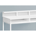 Monarch Specialties - 7701 Bureau 48 po L - Blanc/Metal Blanc Hauteur Debout-Fini de tous les côtés pour un placement flexible partout dans un bureau à domicile