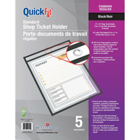 QuickFit – Pochette standard pour formulaires d'atelier, 9 po x 12 po, bordure noire, paq./5-Aide à réduire le gaspillage de papier et les frais de fournitures en salle de classe 