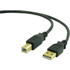 Staples - Câble USB 2.0 A/B de la gamme Pro, 11 pi, noir-Connecte des appareils USB 2.0 (tels une imprimante) à un ordinateur de bureau, un concentrateur ou tout autre périqhérique à capacité USB