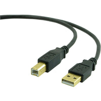 Staples - Câble USB 2.0 A/B de la gamme Pro, 11 pi, noir-Connecte des appareils USB 2.0 (tels une imprimante) à un ordinateur de bureau, un concentrateur ou tout autre périqhérique à capacité USB