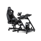 Next Level Racing - Flight Stand Pro Cockpit de simulation - Noir-Conçu pour les utilisateurs disposant d'un espace limité et les roulettes incluses permettent un transport facile