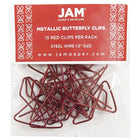 Jam PaperMD – Trombones croisés, rouge, 75/paquet-Matériau : Métal