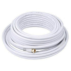 Digiwave – Câble coaxial RG6 de 50 pi, 0,8 x 6,3 x 6,3 po, blanc-Conducteur central en acier recouvert de cuivre