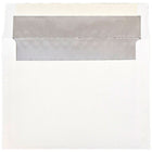 JAM Paper Enveloppes A7 doublées, blanc/argenté, 250/paquet-Enveloppes en papier blanc à revers argenté