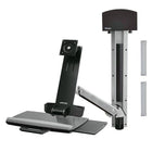 Ergotron ? Système combo assis/debout StyleView avec petit support d?unité centrale, blanc brillant (45-273-216)-Ajustement ergonomique de la hauteur de l?écran ACL de 25 po pour un travail assis ou debout