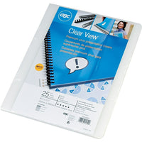GBC - Couvertures de présentation Clear View Premium Plus, givré, coins ronds, paq./25-Mélangez et agencez les les couvertures avant et arrière pour ajouter une touche personnelle   