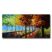 Designart – Paysage d’arbres changeant de couleur, impression sur toile, 40 x 20 po (PT3502-40-20)-Impression