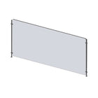 Mark Maker Rod Sneeze Guard - Acrylique transparent 1/4" - panneau de 47,5" Lx23,5"H- ensemble de tiges de 24"H - pas de passage-Distanciation sociale optimale entre deux groupes de personnes