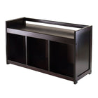 Winsome - Banc de rangement Addison à 3 sections, fini espresso-Banc Addison avec rangement de style casier