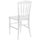 Flash Furniture Chaise empilable Napoléon cristal glacé de Flash Elegance-Finition glacée transparente