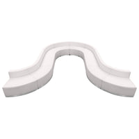 Flash Furniture – Alon Series ZB803450SWH, ensemble de réception 10 pièces, cuir, blanc-Revêtement doux en cuir blanc.