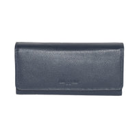 Club Rochelier -  Pochette pour femme avec chéquier et gousset - Marine-Marine - Cuir