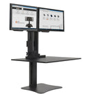 Victor – Convertisseur de bureau assis/debout manuel High Rise pour deux moniteurs (DC350)-Le convertisseur de bureau assis/debout pour deux moniteurs permet aux utilisateurs de se tenir dans la bonne posture