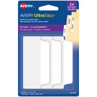 Avery - Ultra Tabs - 3 po x 1½ po Onglets de Classement, Repositionnables, Marquables Sur Les Deux Côtés, Blanc, Paquet de 24-Couleurs pastel : rose, mauve et bleu