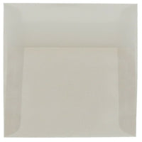 JAM Paper Enveloppes carrées translucides, 6 x 6 po, platine, 250/paquet-Enveloppes en papier translucide platine