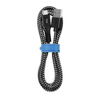 Blu Element – Câble de chargement/synchronisation USB-C tressé, 4 pi, zèbre (B4TCZB)-Fonctionne avec tous les chargeurs USB pour véhicules et tous les chargeurs à prise murale