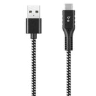Blu Element – Câble de chargement/synchronisation USB-C tressé, 4 pi, zèbre (B4TCZB)-Câble zèbre de 4 pieds
