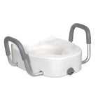 Drive Medical - Rehausseur de siège de toilettes avec rampe-Blanc, plastique