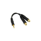 StarTech  Répartiteur stéréo, 3,5 mm mâle vers 2 x 3,5 mm femelle, 6 po-Mini Téléphone femelle