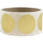 JAM Paper - Circle Label Wafer Seals avec bords dentelés - 1,5 po de diamètre - Or - Paquet de 100-Emballage anglais seulement