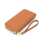 Champs - Portefeuille zippé RFID - Brun-Pochette centrale zippée