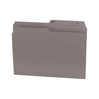 Hilroy - Chemises à onglet - format lettre - 9 po x 11 3/4 po - gris - paquet de 100-Chemises à onglet colorées de format lettre