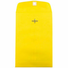 JAM Paper - Enveloppes Colourées pour catalogue à extrémité ouverte - 6 x 9 - avec fermeture à fermoir - jaune recyclé - paquet de 50-Enveloppe à fermoir jaune