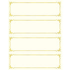 St. James™ – Cartes-tentes Overtures® Embassy, ivoire, feuille d'or, paq./50-Feuille dorée