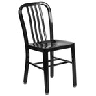 Chaise pour l’intérieur et l’extérieur, métal, noir (CH-61200-18-BK-GG)-Capacité de poids de 500 lb
