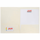 JAM PaperMD – Chemise fini lin à deux pochettes, ivoire, paquet de 12-12 par paquet