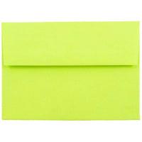 JAM Paper Enveloppes format livret de teinte claire avec fermeture gommée, 4 3/4 x 6 1/2 po, vert lime, 1000/paquet-Vert lime