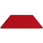 Flash Furniture – Table d’activités trapézoïdale de 30 x 60 (po), surface stratifiée thermofusionnée et pattes réglables, rouge-Forme : trapézoïde
