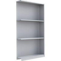 Metalware – Étagère enclenchable RK292, 4 tablettes, 48 x 18 x 88 (po), gris pâle-Système de tablettes ajustables offrant un espace de rangement solide, mais économique qui convient à vos besoins
