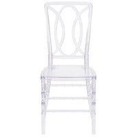 Flash Furniture Chaise empilable cristal glacé de Flash Elegance avec dossier design du créateur-Chaises Chiavari