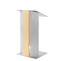 Urbann Lutrin K6 sans roulettes, aluminium et bois, naturel-Type de lutrin : Autoportant